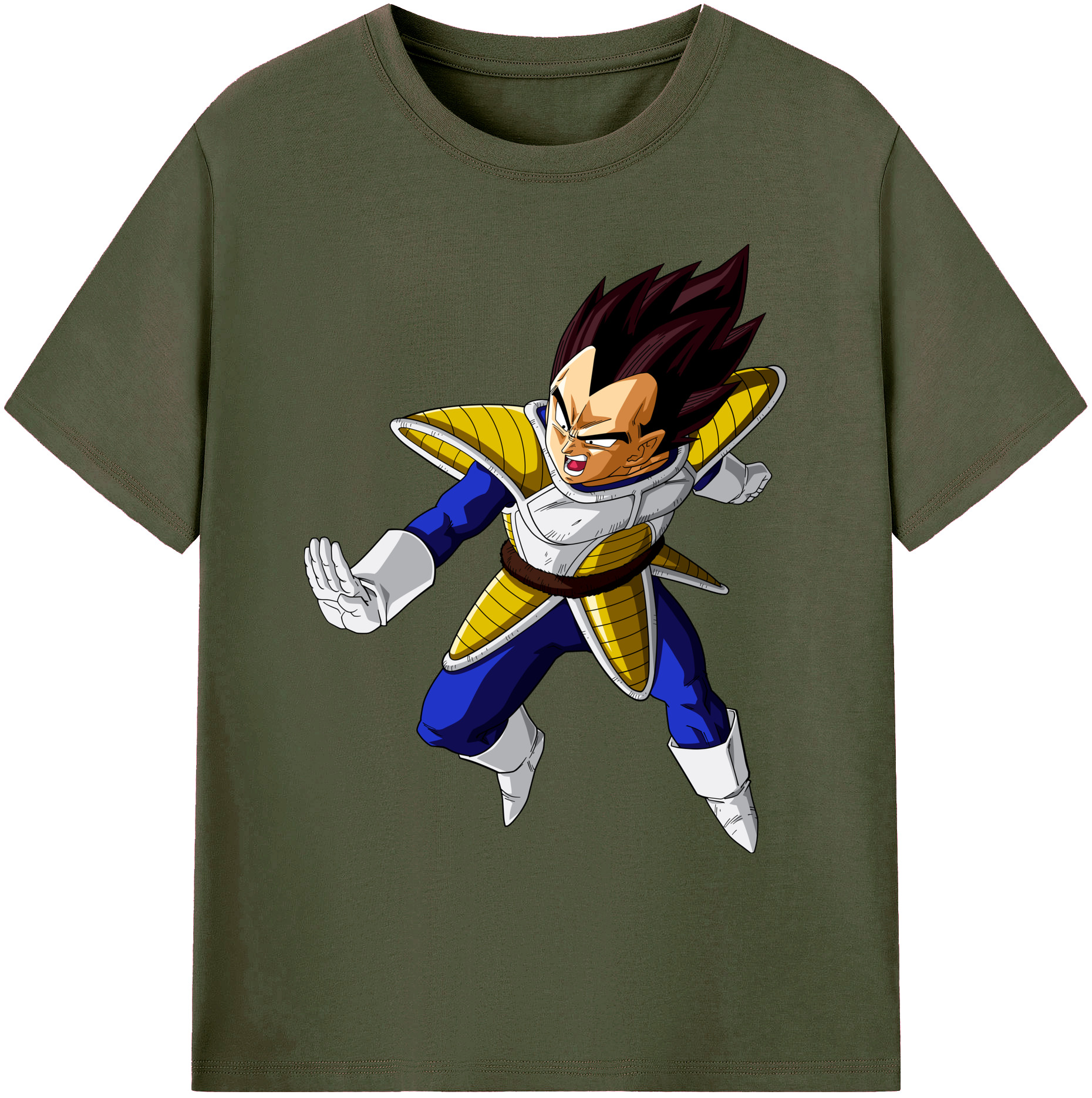 （画像用） ドラゴンボール ベジータ四世（Bejīta Yonsei）DRAGON BALL Vegeta IV 綿100％ メンズ半袖Tシャツ｜肌触りやわらか＆通気性